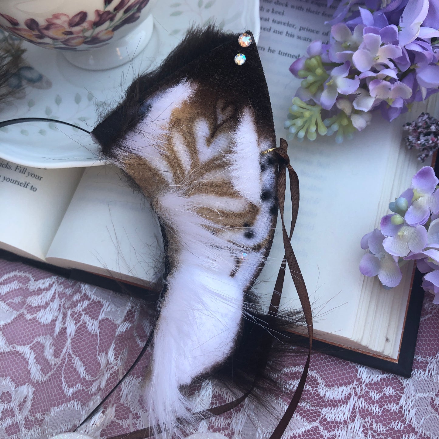 “Café Mocha” Fox Kit Ears for Bunny✨🌿