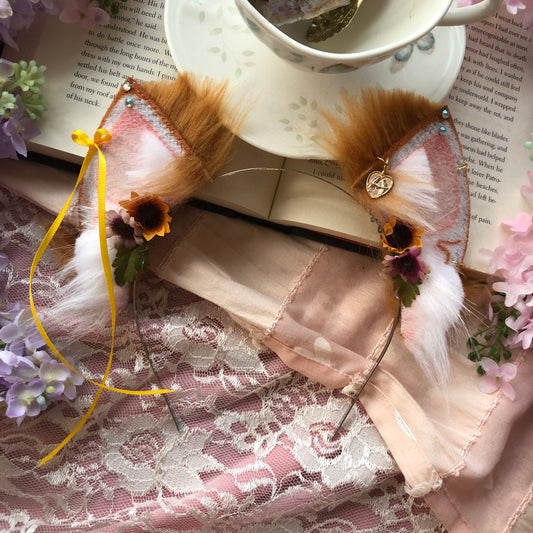 Ginger Sunflower Petite Kitten Ears ✨🌿
