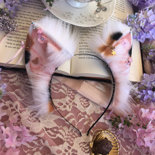 “Adorned in Flowers” Calico Kitten Ears ✨🌿