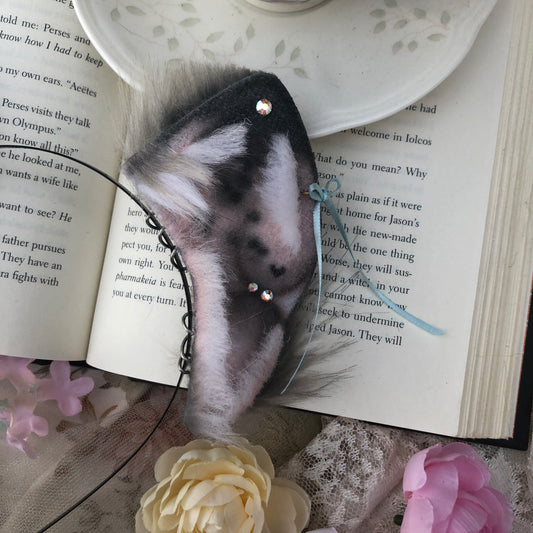 “Hoax” Freckled Wolf Pup Ears (Grey) ✨🍃