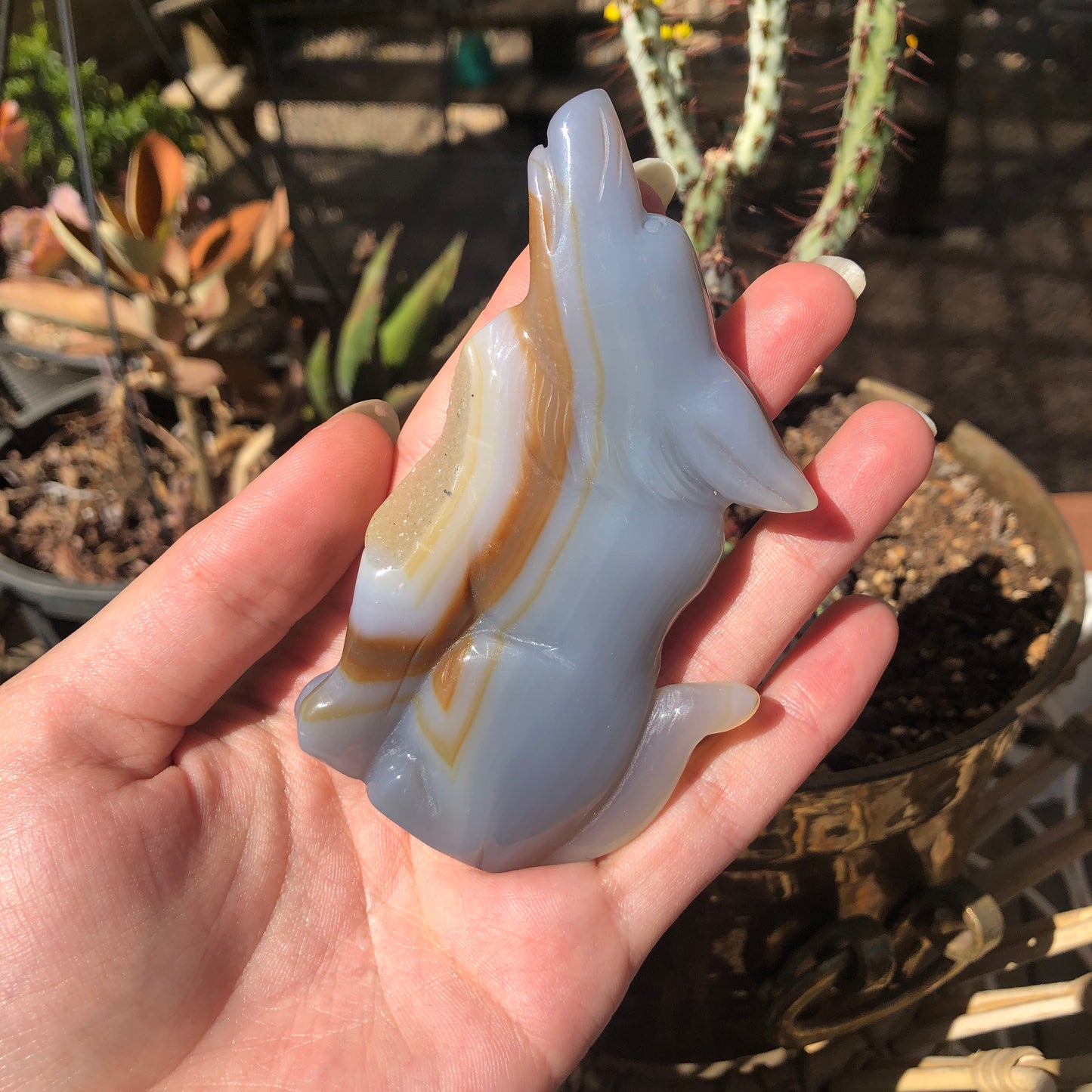 Druzy Agate Standing Wolf for @serephine_frost 🌿✨