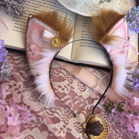 “Adorned in Flowers” Ginger Kitten Ears ✨🌿