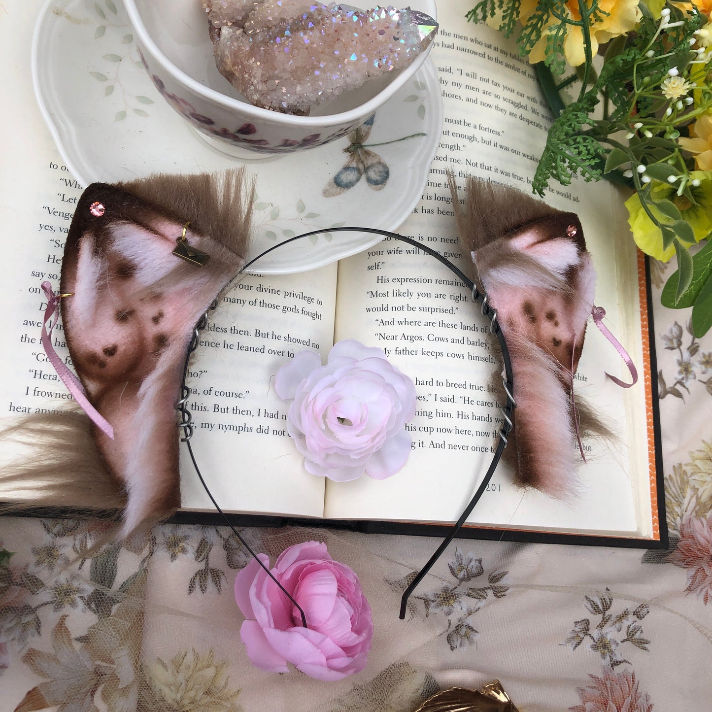 “Dorothea” Freckled Baby Foxkit Ears (Tawny Brown) ✨🍃
