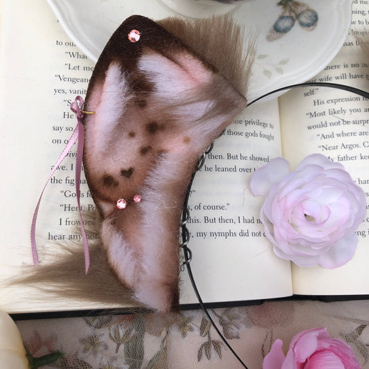 “Dorothea” Freckled Wolf Pup Ears (Tawny Brown) ✨🍃