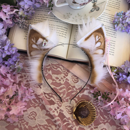 “White Chocolate Mocha” Kitten Ears (FLAWED) ✨🌿