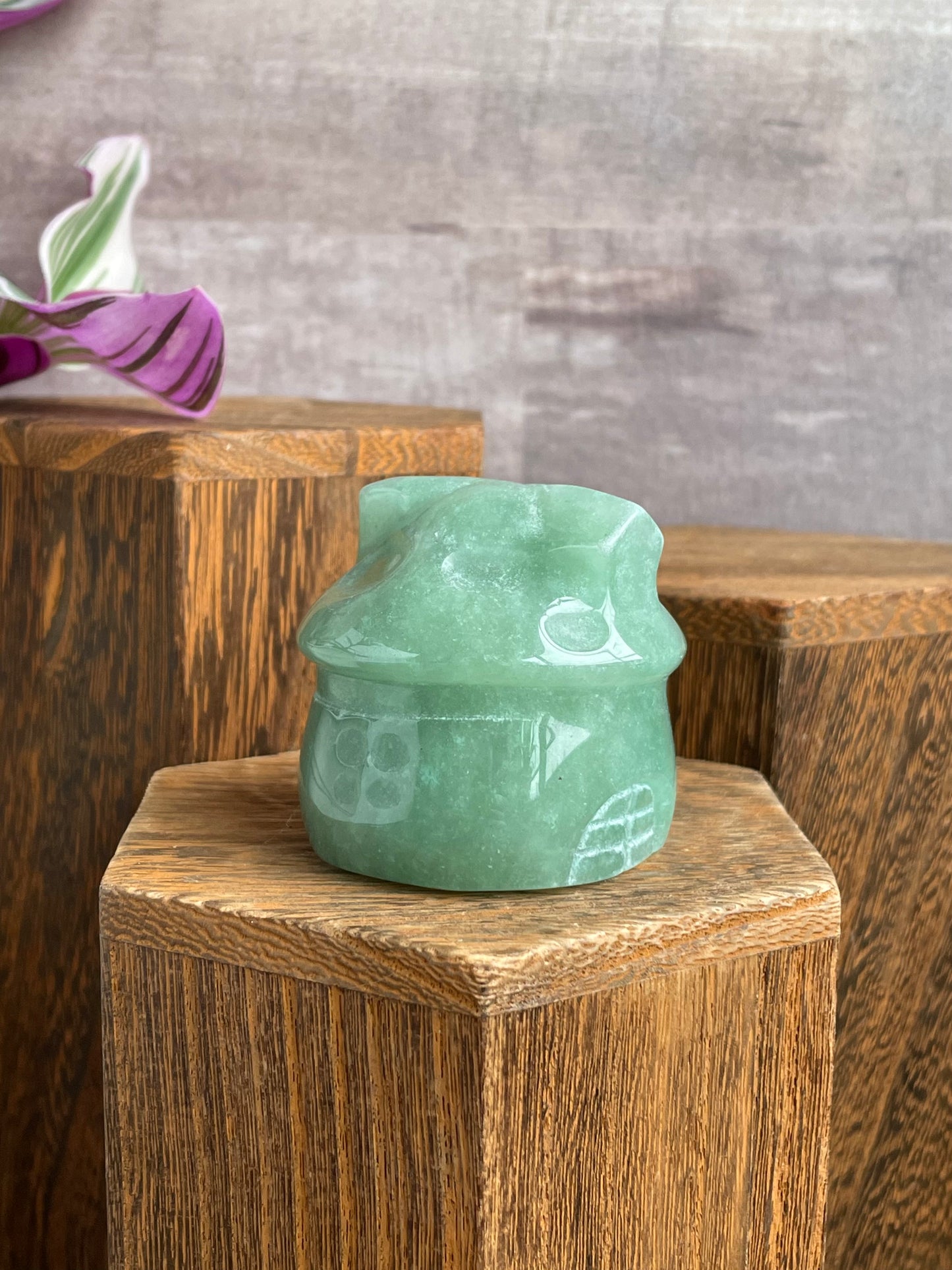 Green Aventurine Mushroom Hut