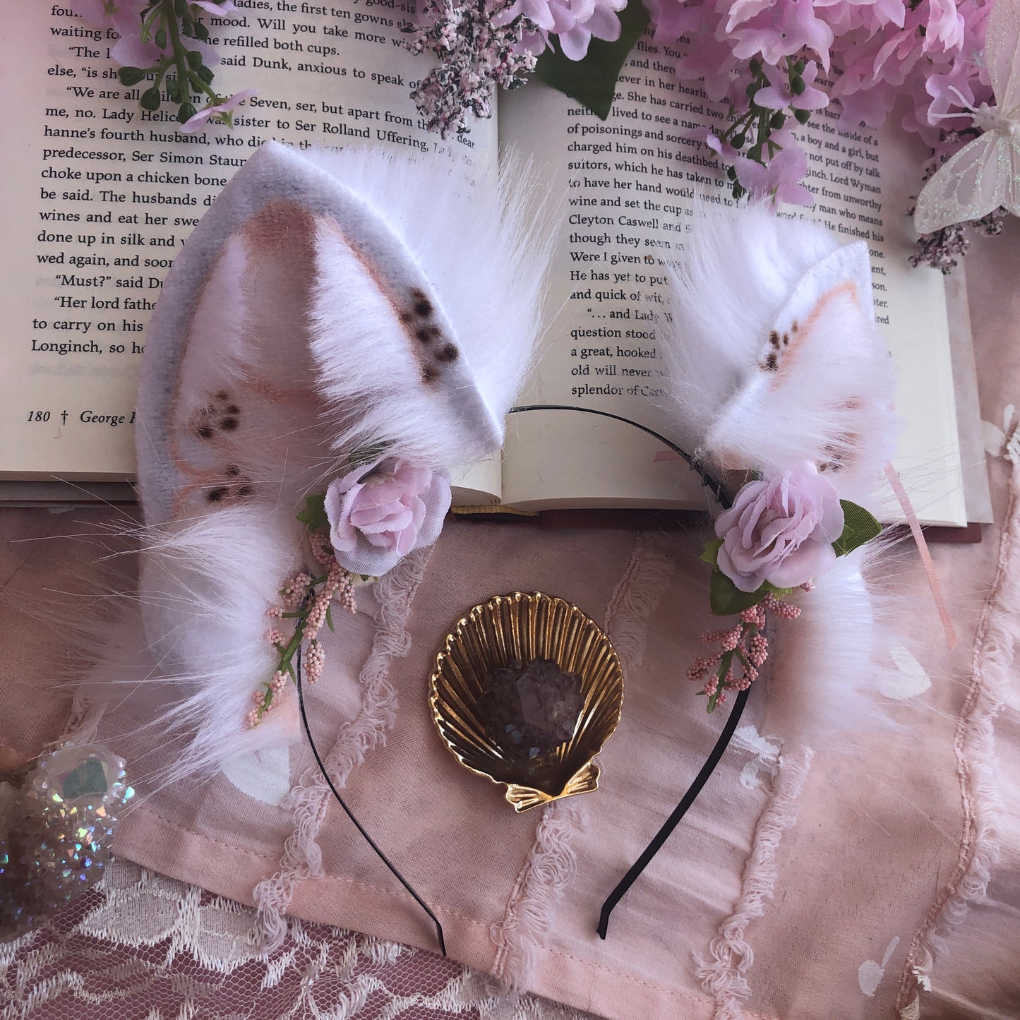 ‘Enchanted Forest’ Fox Ears (White)✨🌿
