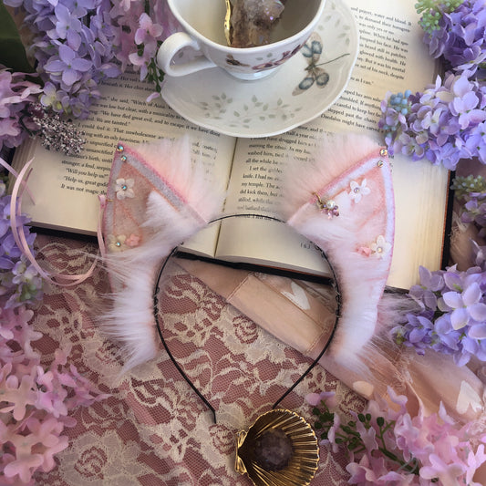 “Adorned in Flowers” Pink Kitten Ears ✨🌿