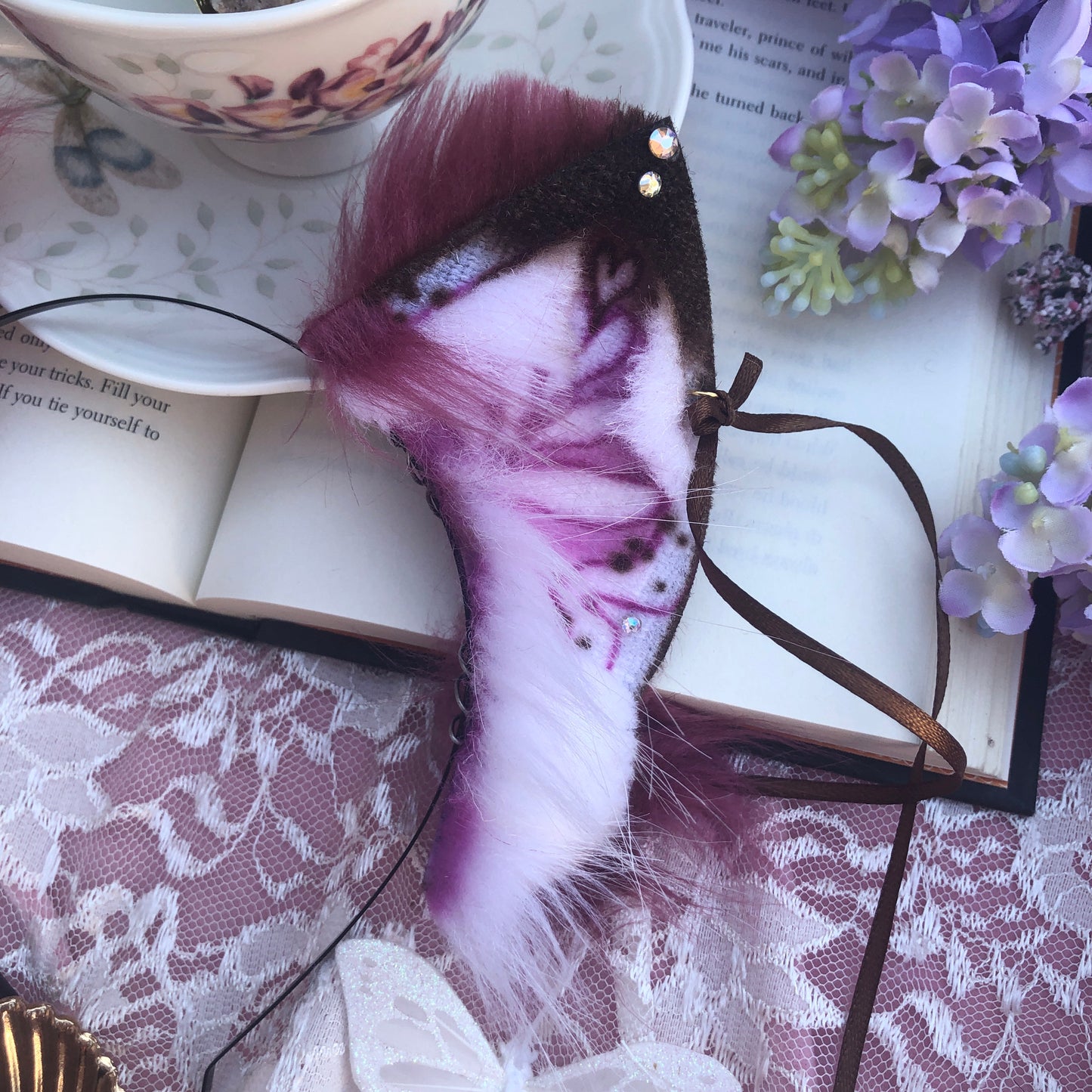 “Raspberry Mocha” Fox Kit Ears for Amy✨🌿