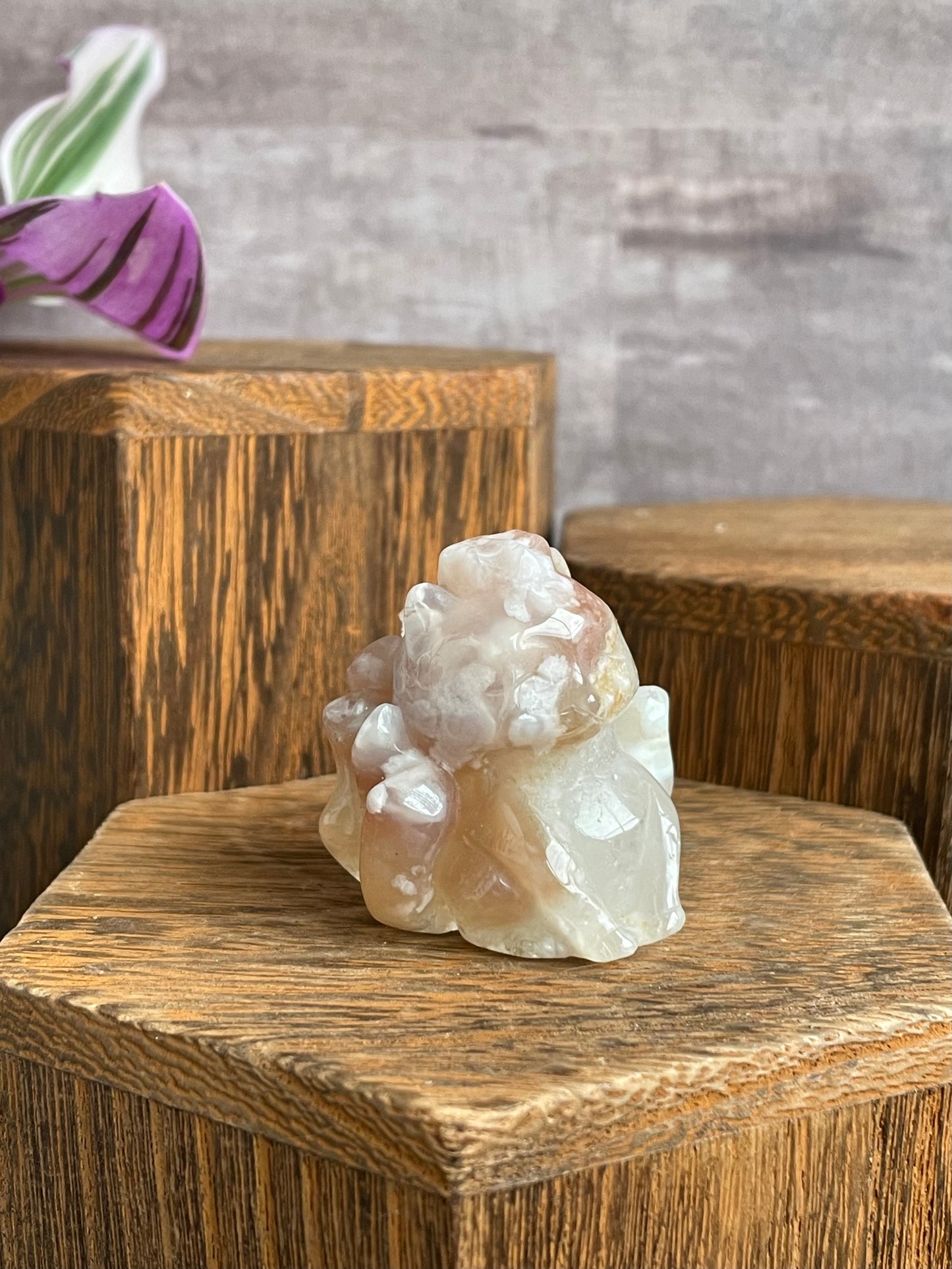 Flower Agate Nine Tailed Fox