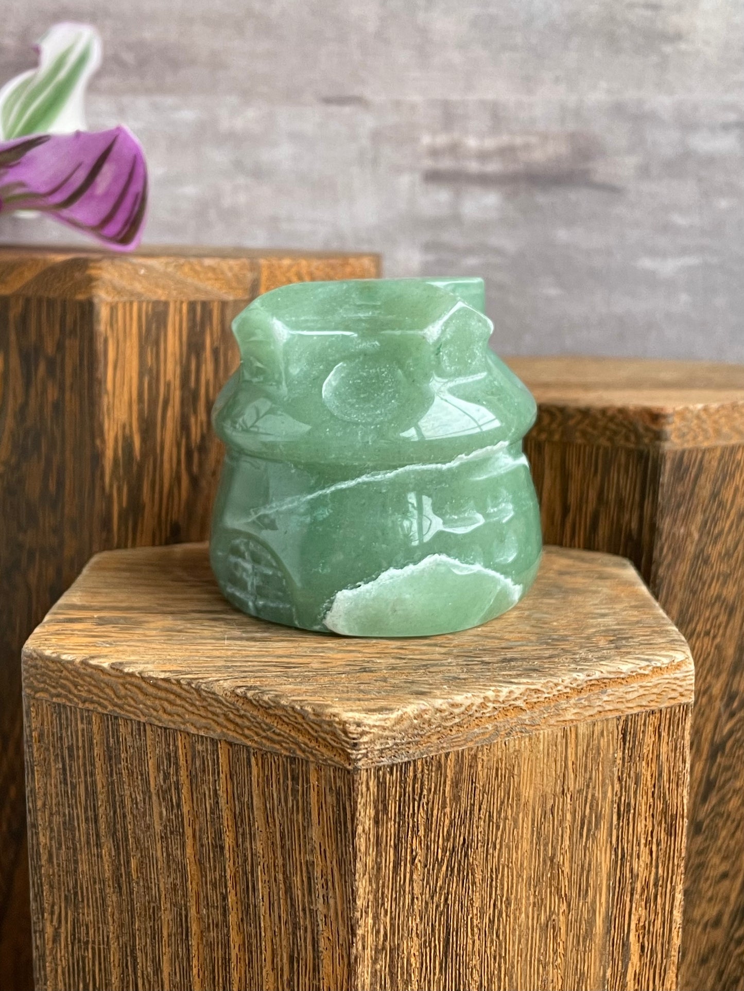 Green Aventurine Mushroom Hut