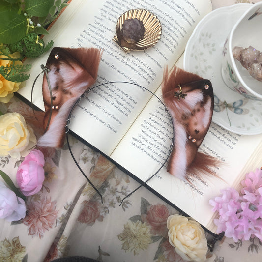 “Slow Burn” Freckled Baby Foxkit Ears (Red Fox) ✨🍃