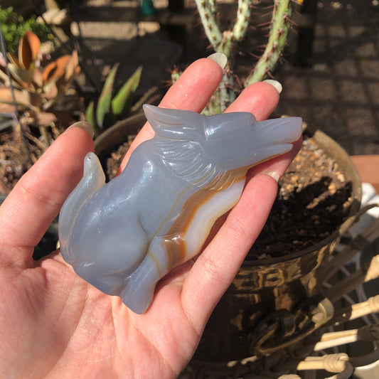 Druzy Agate Standing Wolf for @serephine_frost 🌿✨
