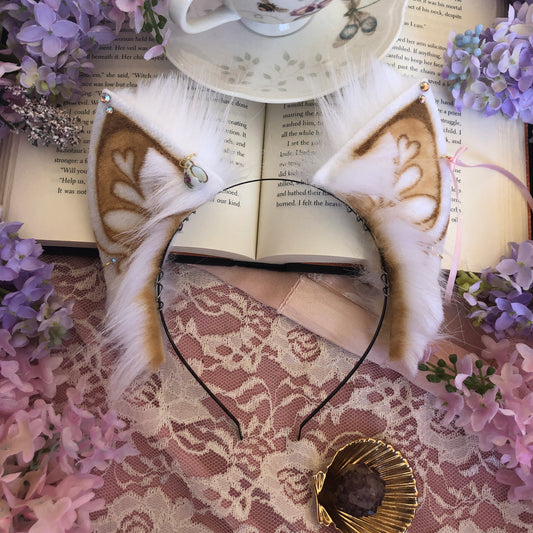 “White Chocolate Mocha” Kitten Ears ✨🌿