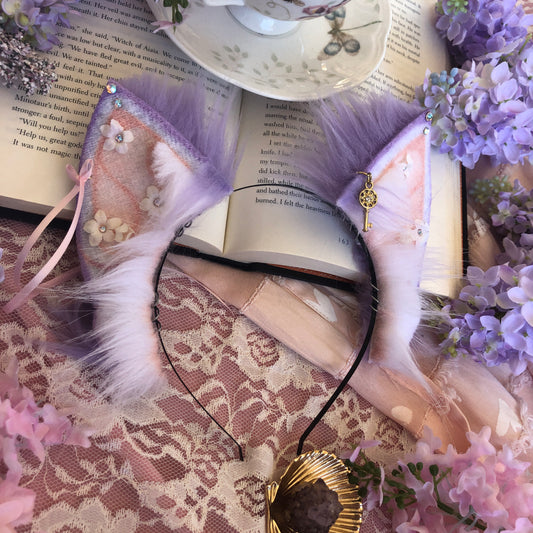 “Adorned in Flowers” Lavender Kitten Ears ✨🌿