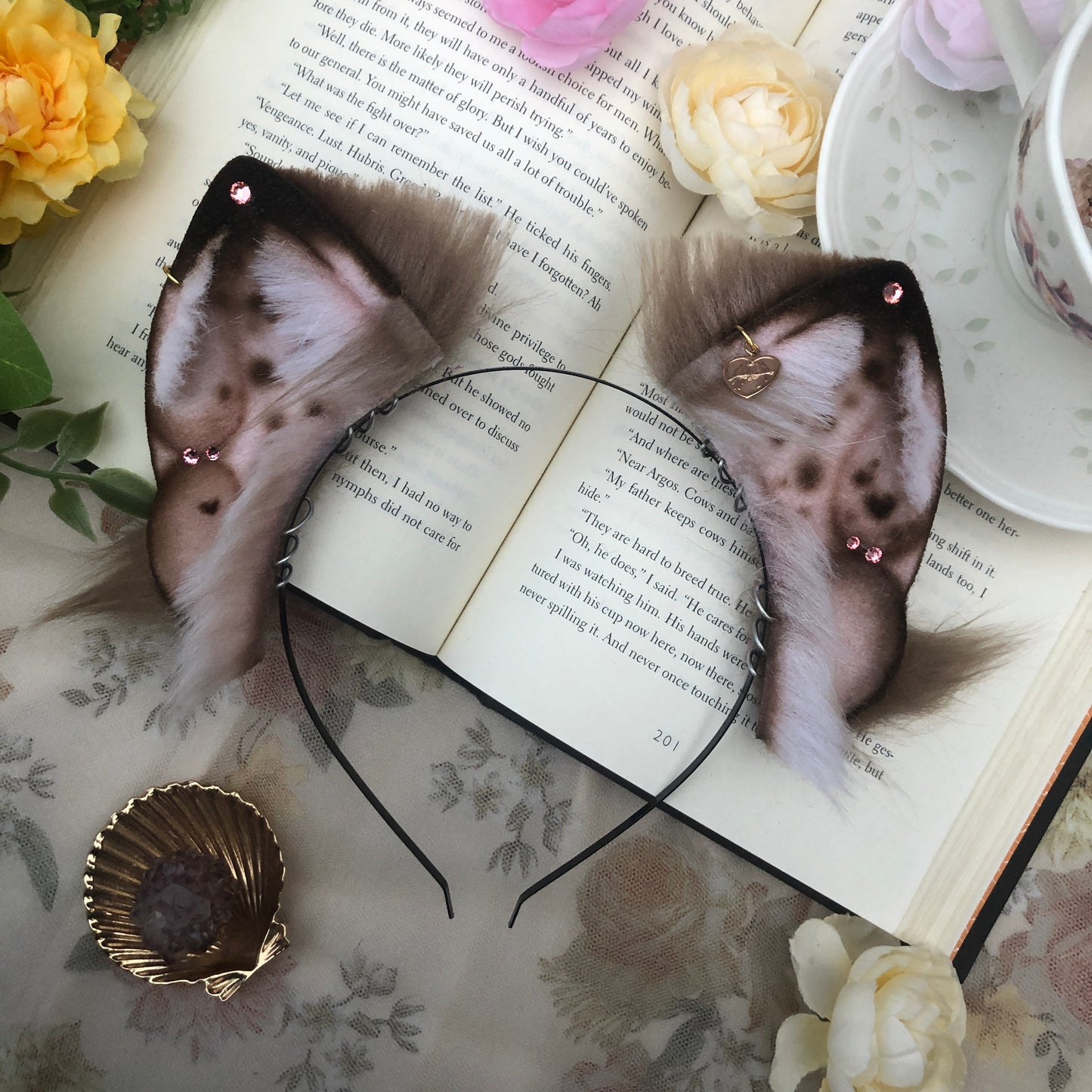 “Dorothea” Fluffy Petite Foxkit Ears (Tawny Brown) ✨🍃
