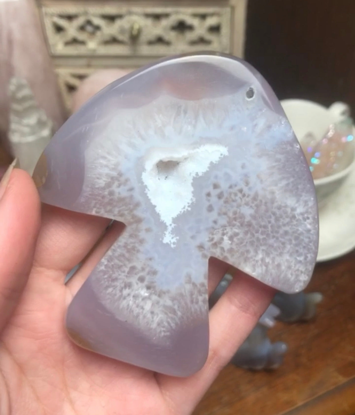 Druzy Agate Mushroom for @haleylane202