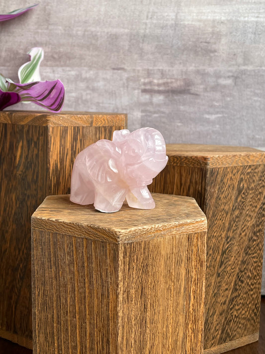 Rose Quartz Elephant