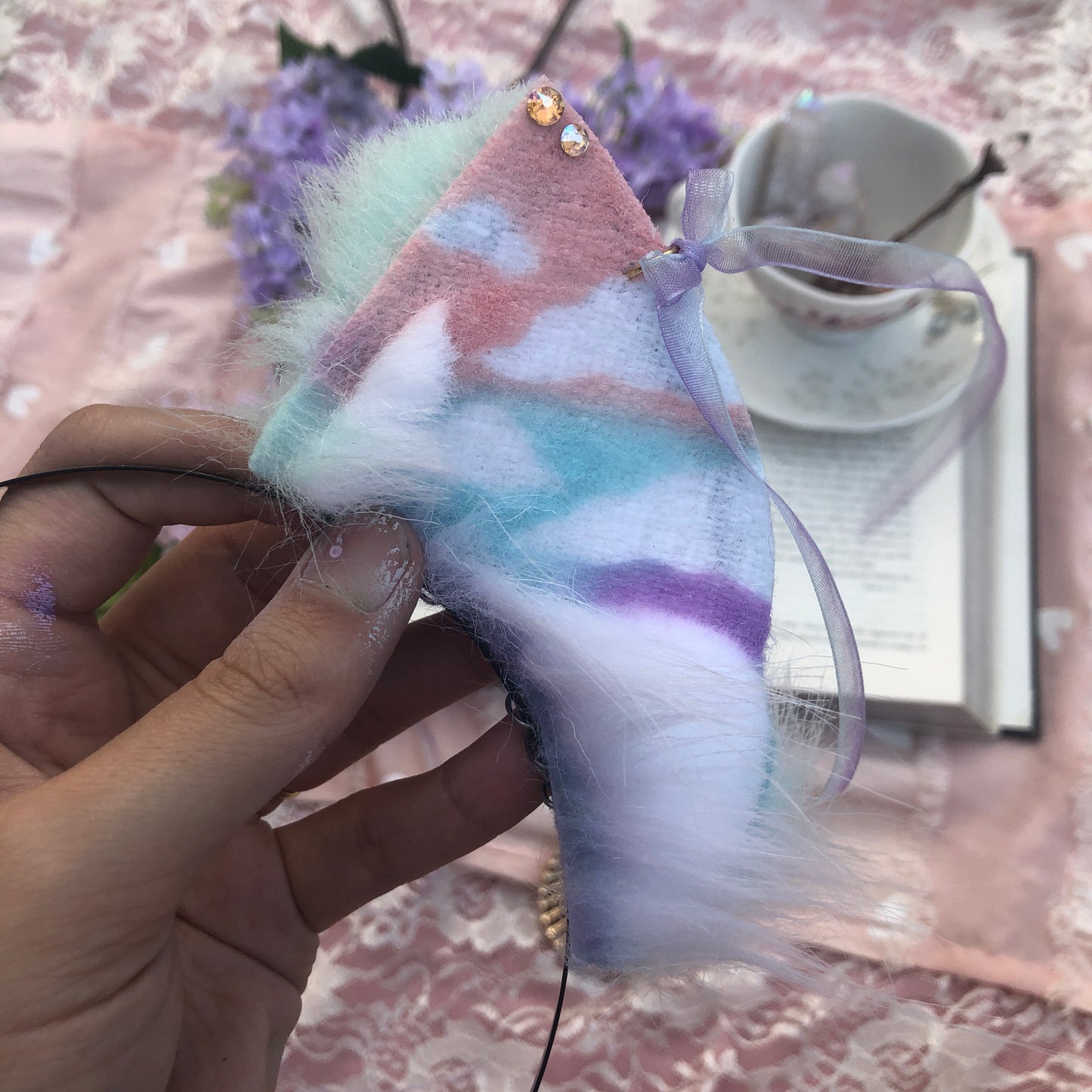 Baby Blue ‘Pastel Skies’ Petite Kitten Ears ✨🌿