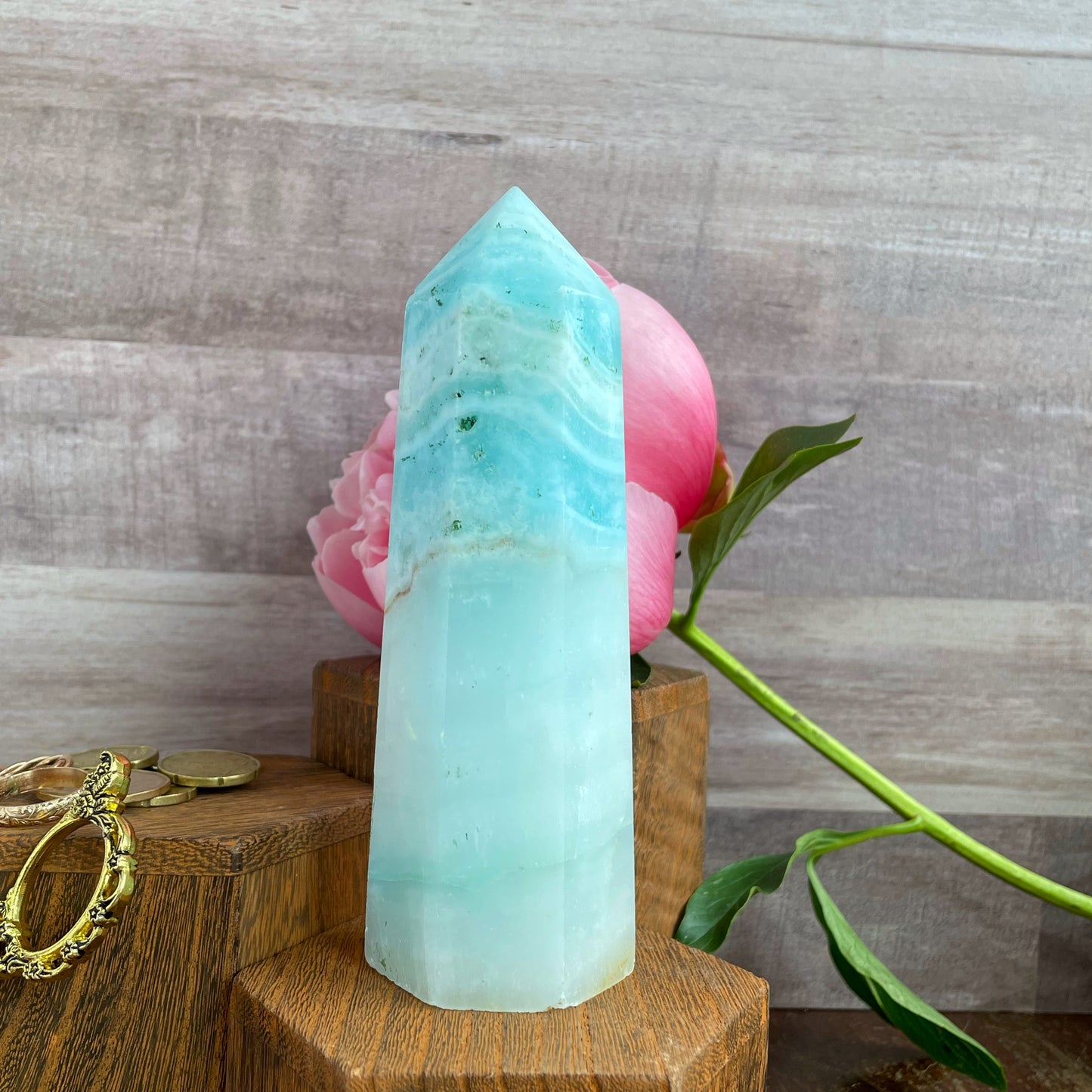 Blue Aragonite Tower