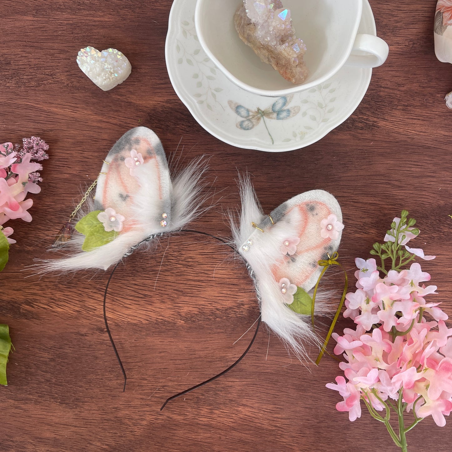 Grey Skies - Mismatched Grey Bunny Ears ✨🌷