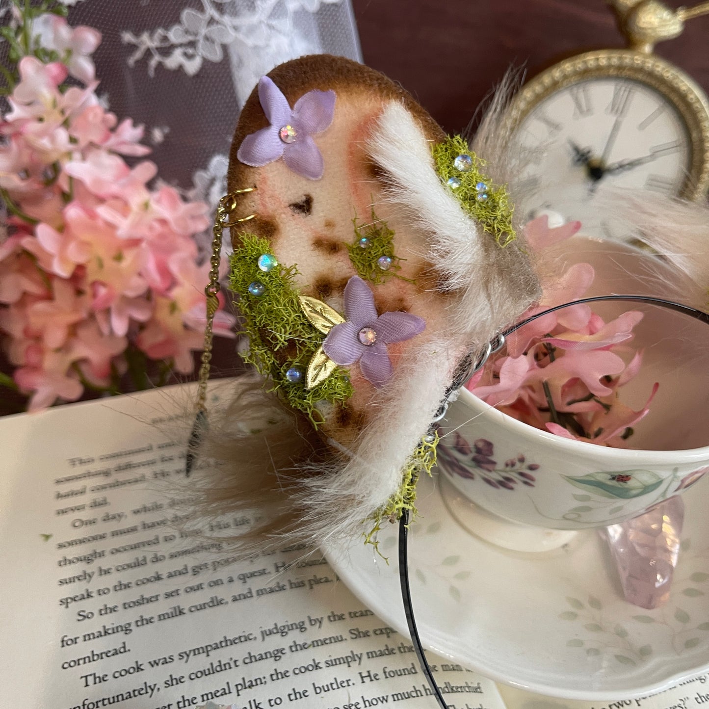 Dewdrop Meadow - Mismatched Brown Bunny Ears ✨🌷