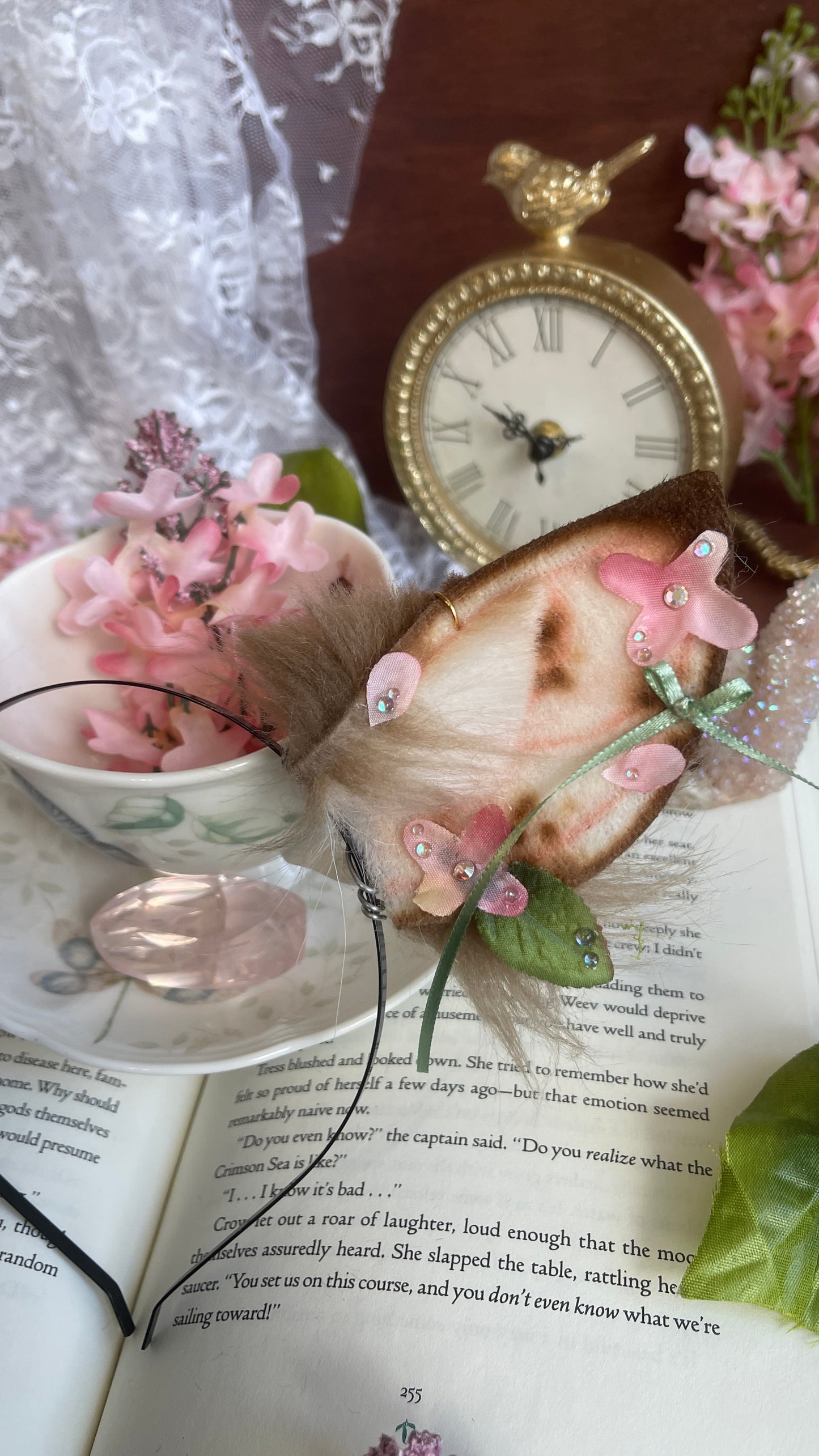 Petal Cascade - Taupe Fawn Ears ✨🌷
