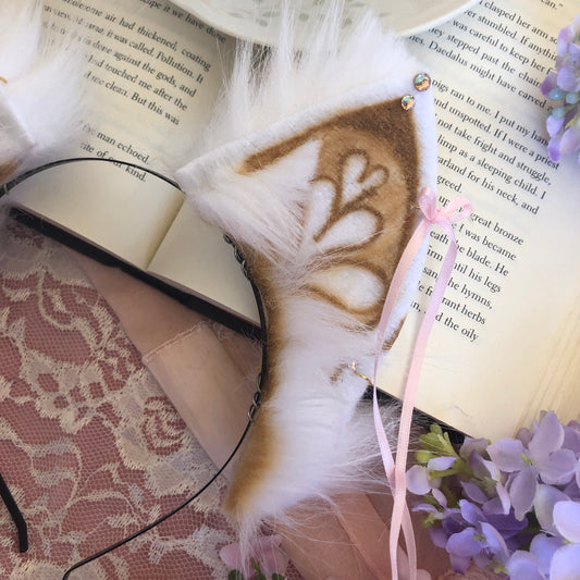“White Chocolate Mocha” Kitten Ears (FLAWED) ✨🌿