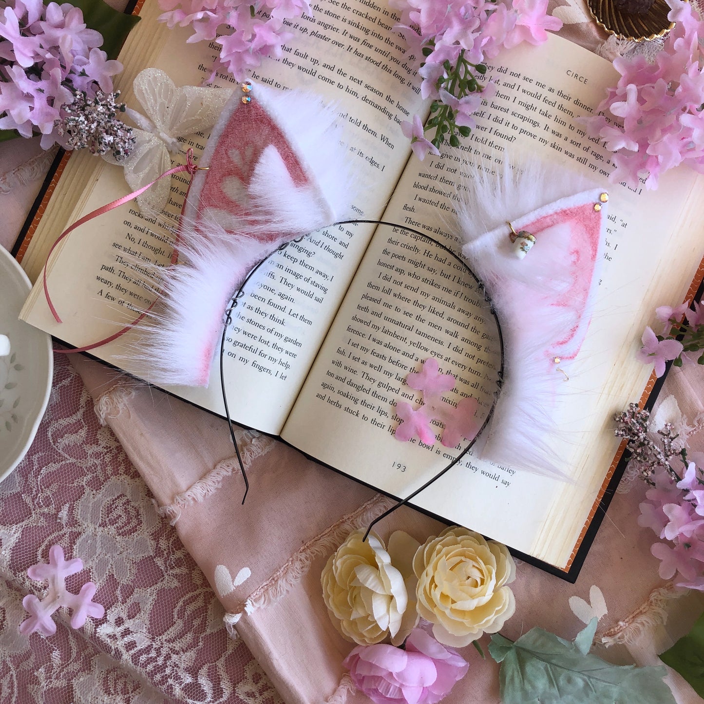 “Rose Petal Latte” Kitten Ears ✨🌿