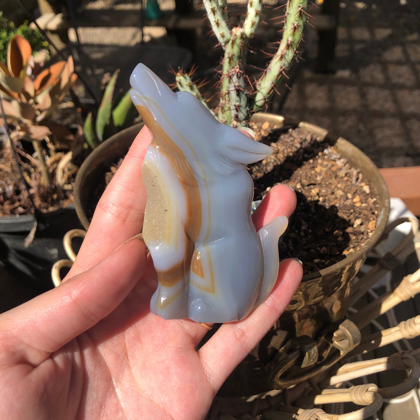 Druzy Agate Standing Wolf for @serephine_frost 🌿✨