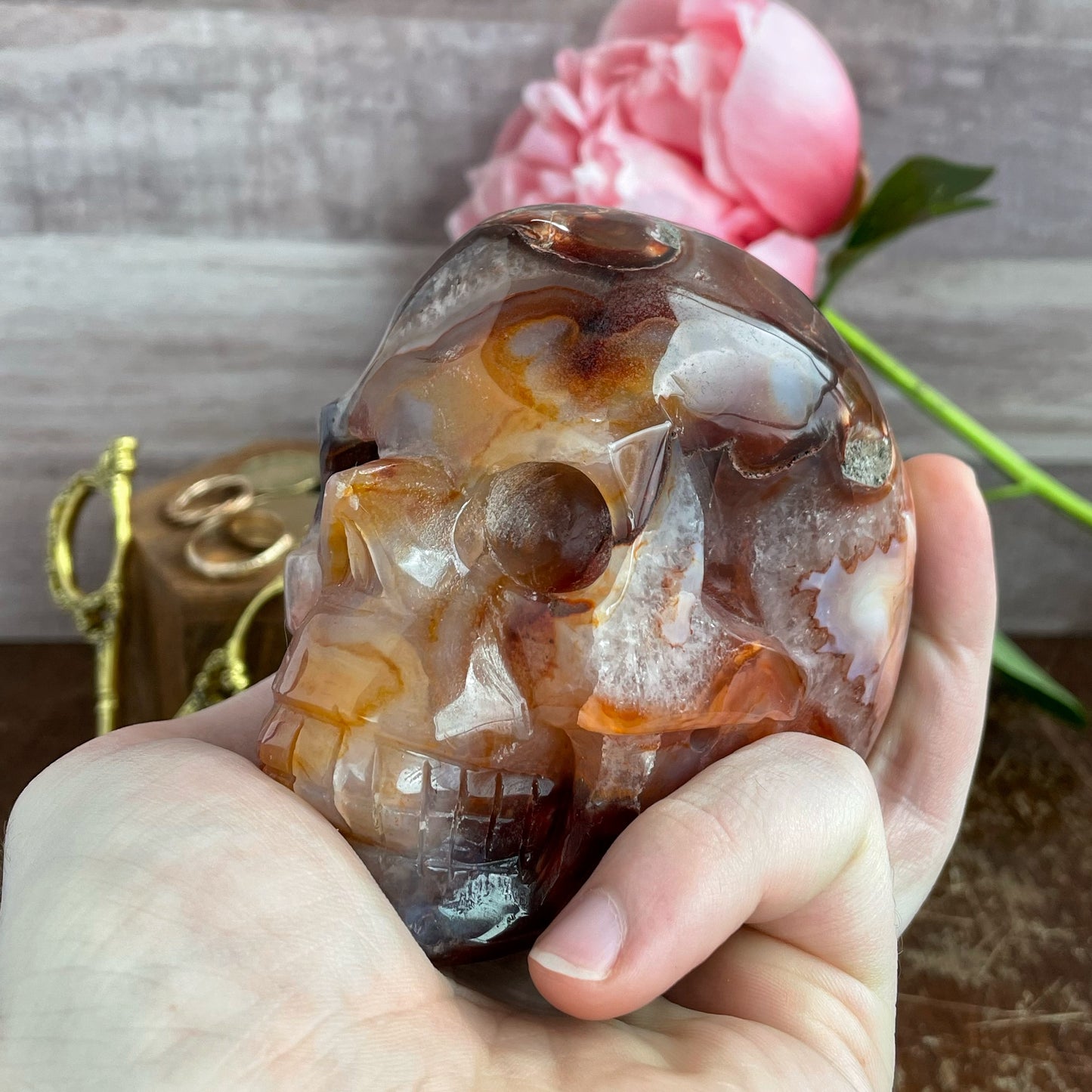 Carnelian Skull