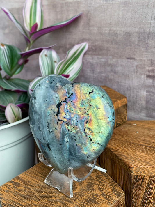 Labradorite Heart