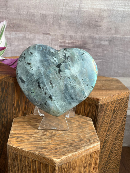 Labradorite Heart