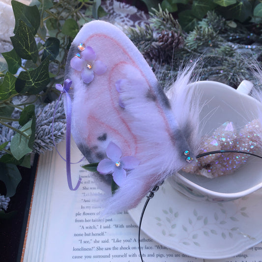 ‘Crestfallen’ Grey Speckled Bunny Ears ✨🍃