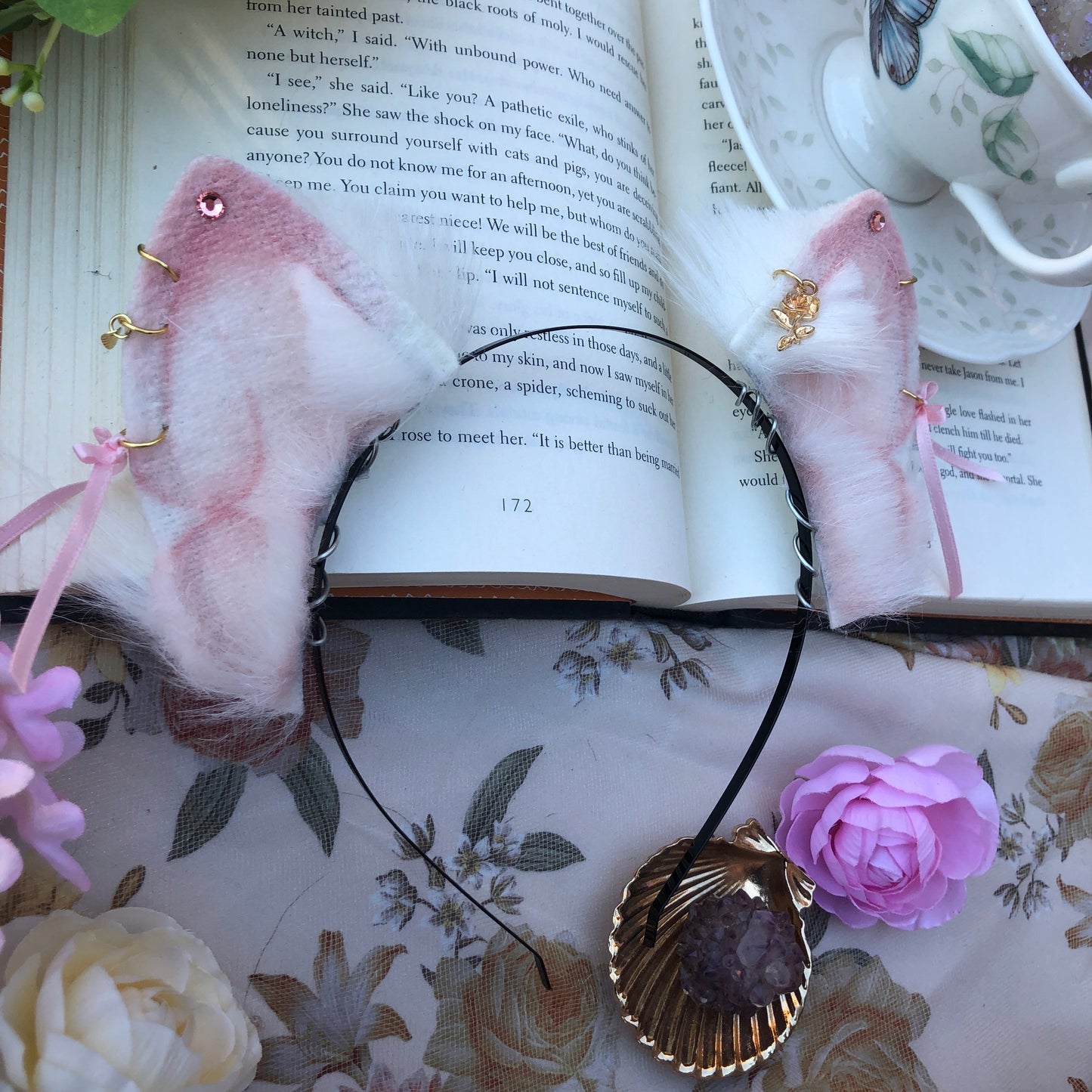 “Juliet” Kitten Ears (White)✨🍃