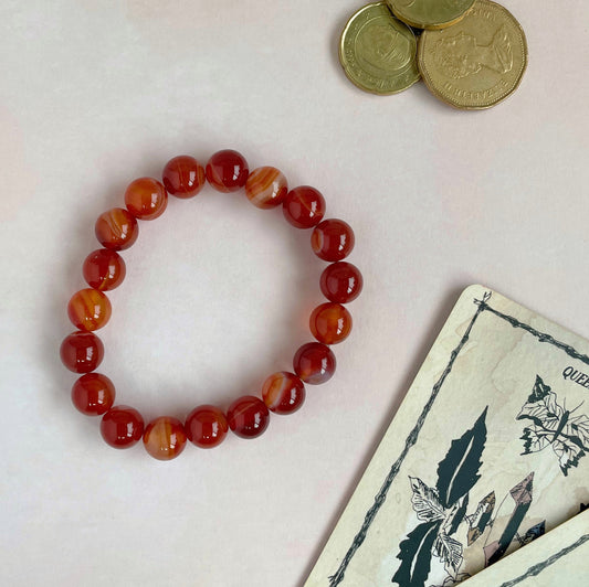 Red Banded Agate Bracelet