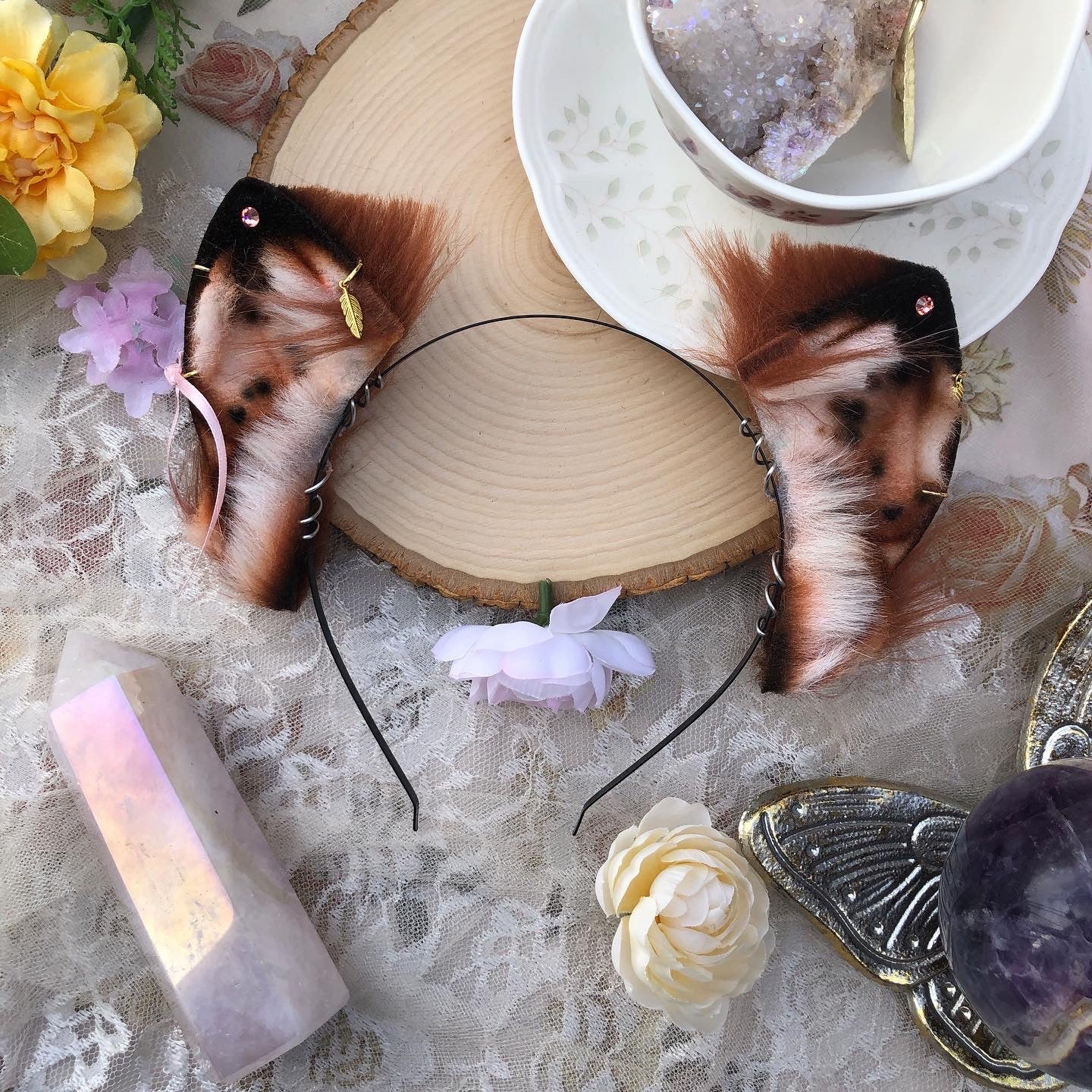 “To The Garden” Wolf Pup Ears (Red Fox)✨🍃