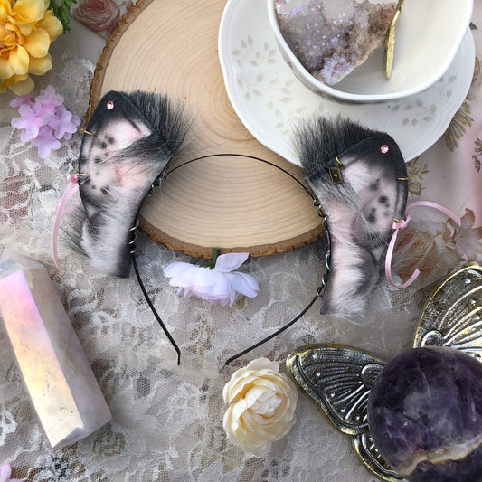 “Close Your Eyes” Wolf Pup Ears (Grey)✨🍃