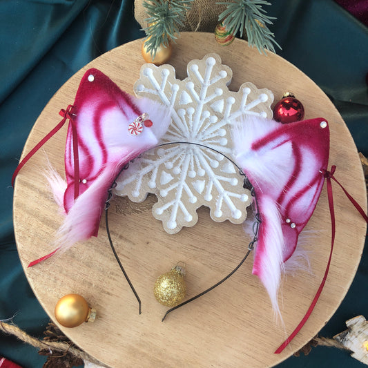 Peppermint Swirl Feline Ears (Discounted, please read description!)✨🌿
