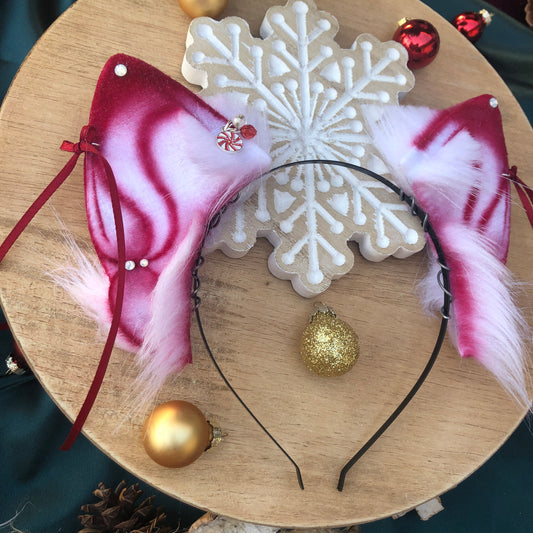 Peppermint Swirl Feline Ears (Discounted, please read description!)✨🌿