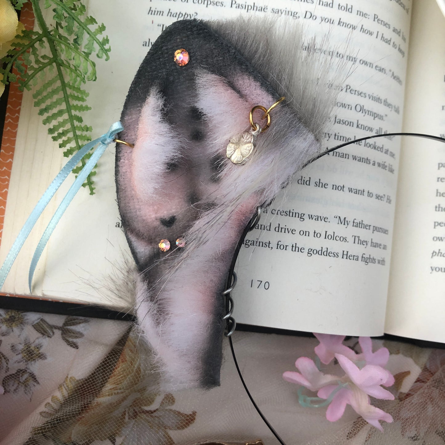 “Hoax” Freckled Wolf Pup Ears (Grey) ✨🍃