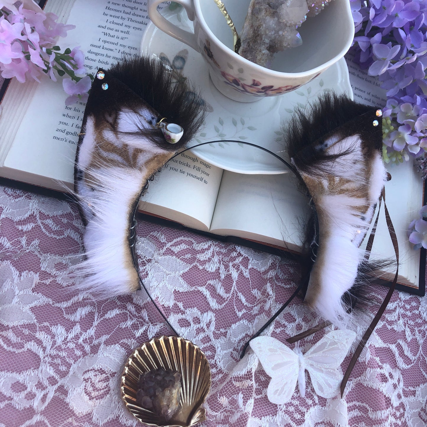 “Café Mocha” Fox Kit Ears for Bunny✨🌿