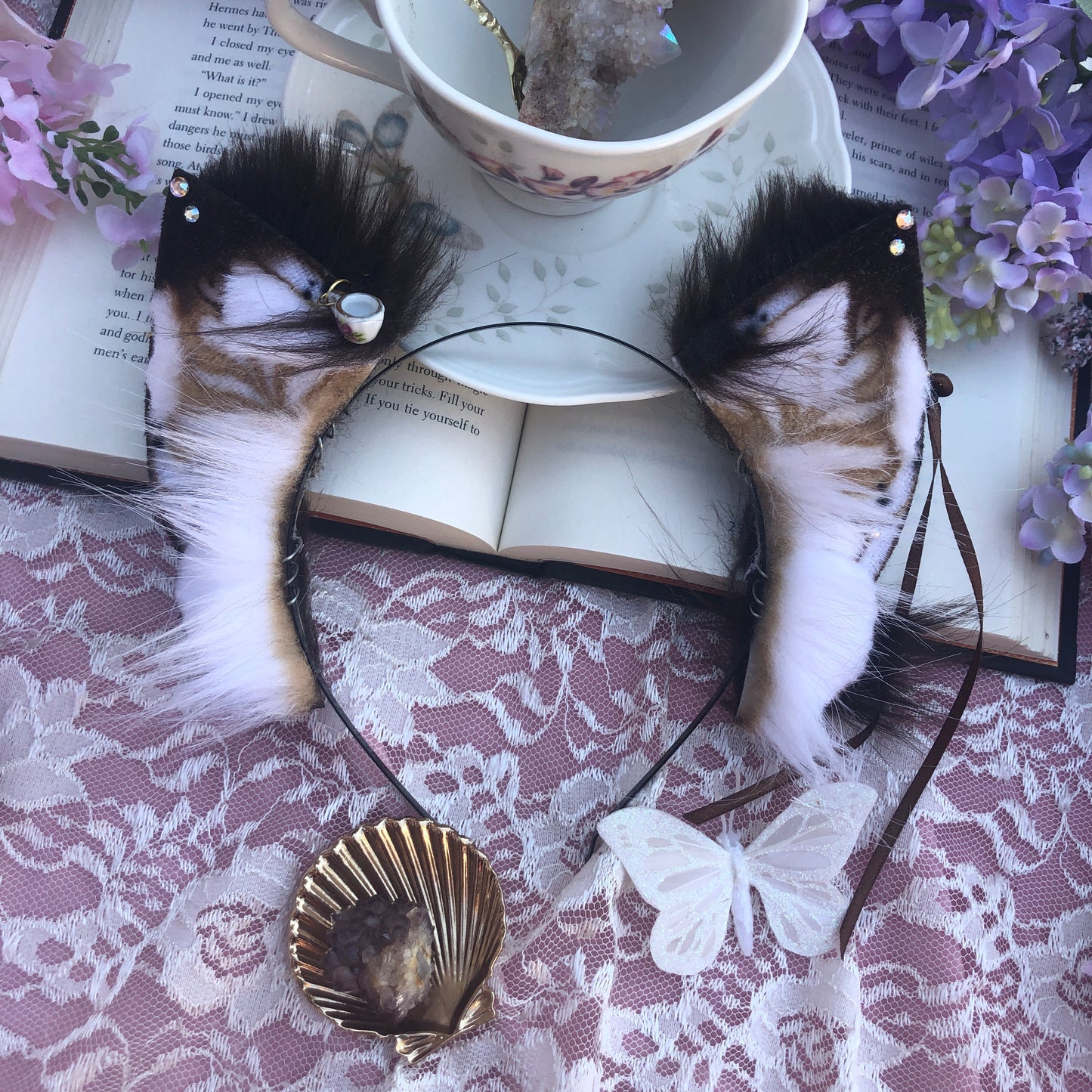 “Café Mocha” Fox Kit Ears for Bunny✨🌿