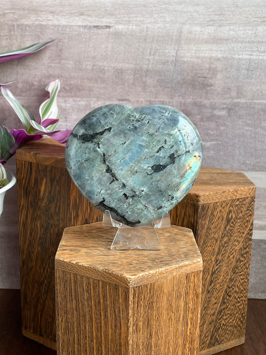 Labradorite Heart