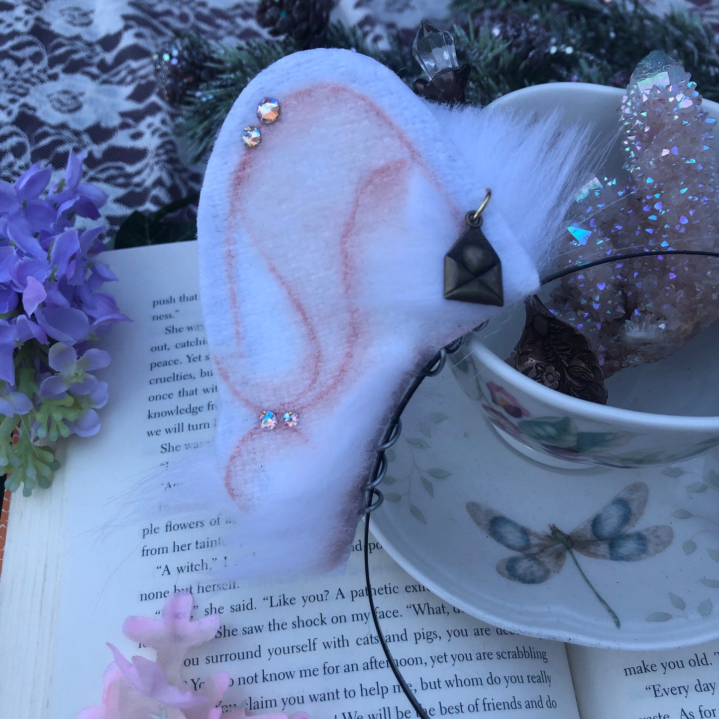 “Marjorie” Pure White Frenchie Pup Ears ✨🍃