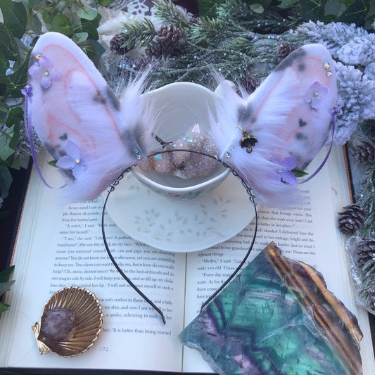 ‘Crestfallen’ Grey Speckled Bunny Ears ✨🍃