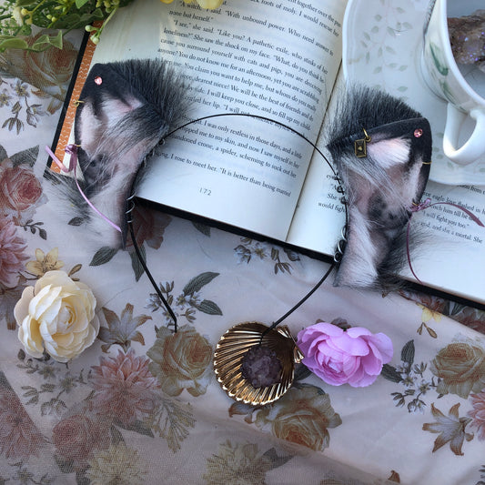“Close Your Eyes” Baby Foxkit Ears (Grey)✨🍃