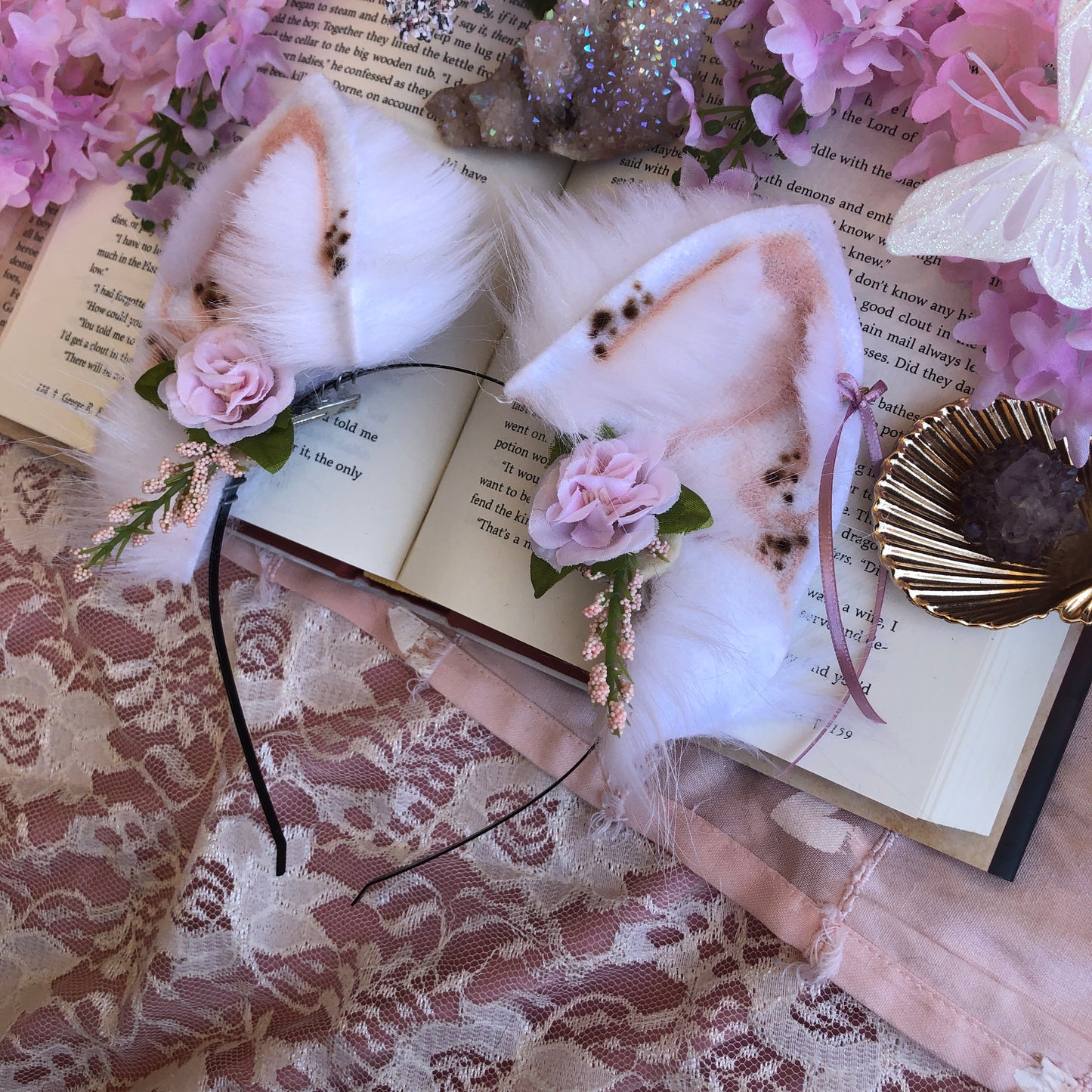 ‘Enchanted Forest’ Fox Ears (White)✨🌿