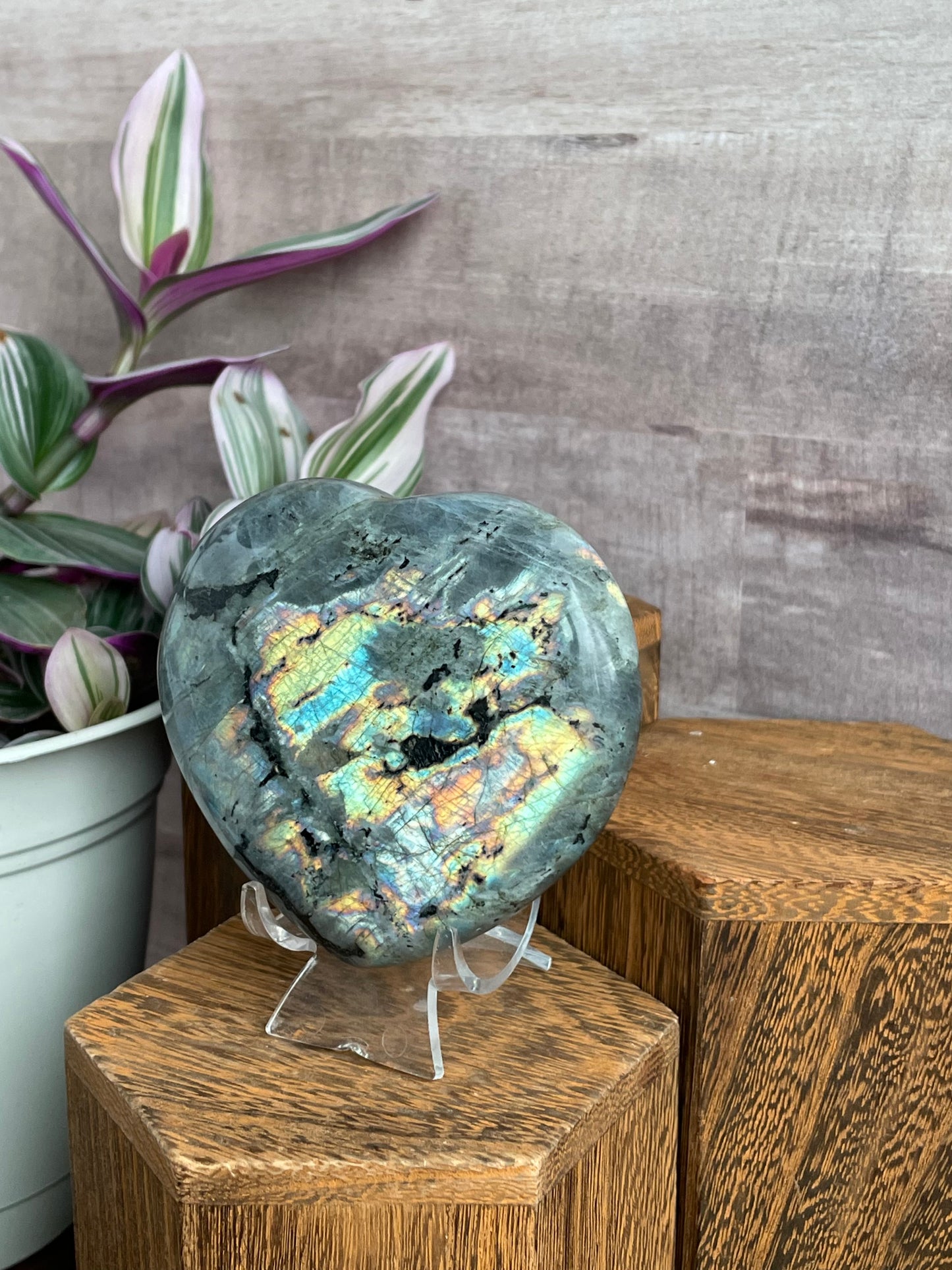 Labradorite Heart