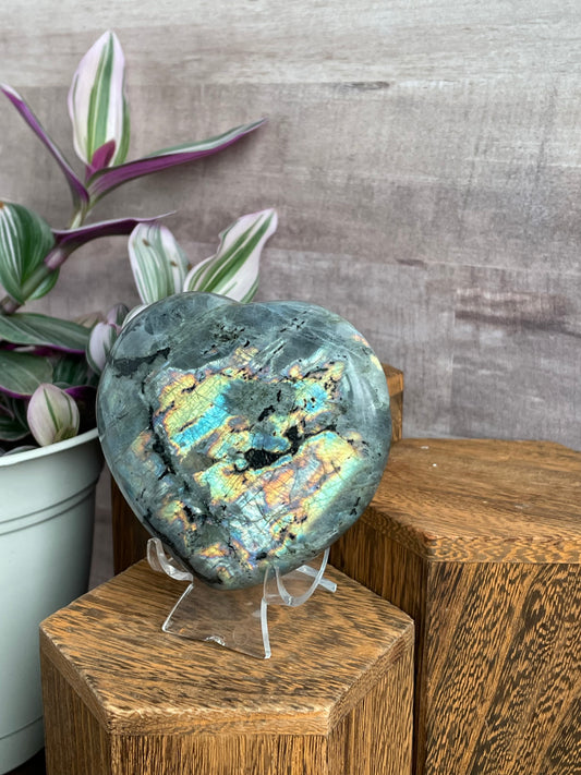 Labradorite Heart